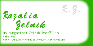 rozalia zelnik business card